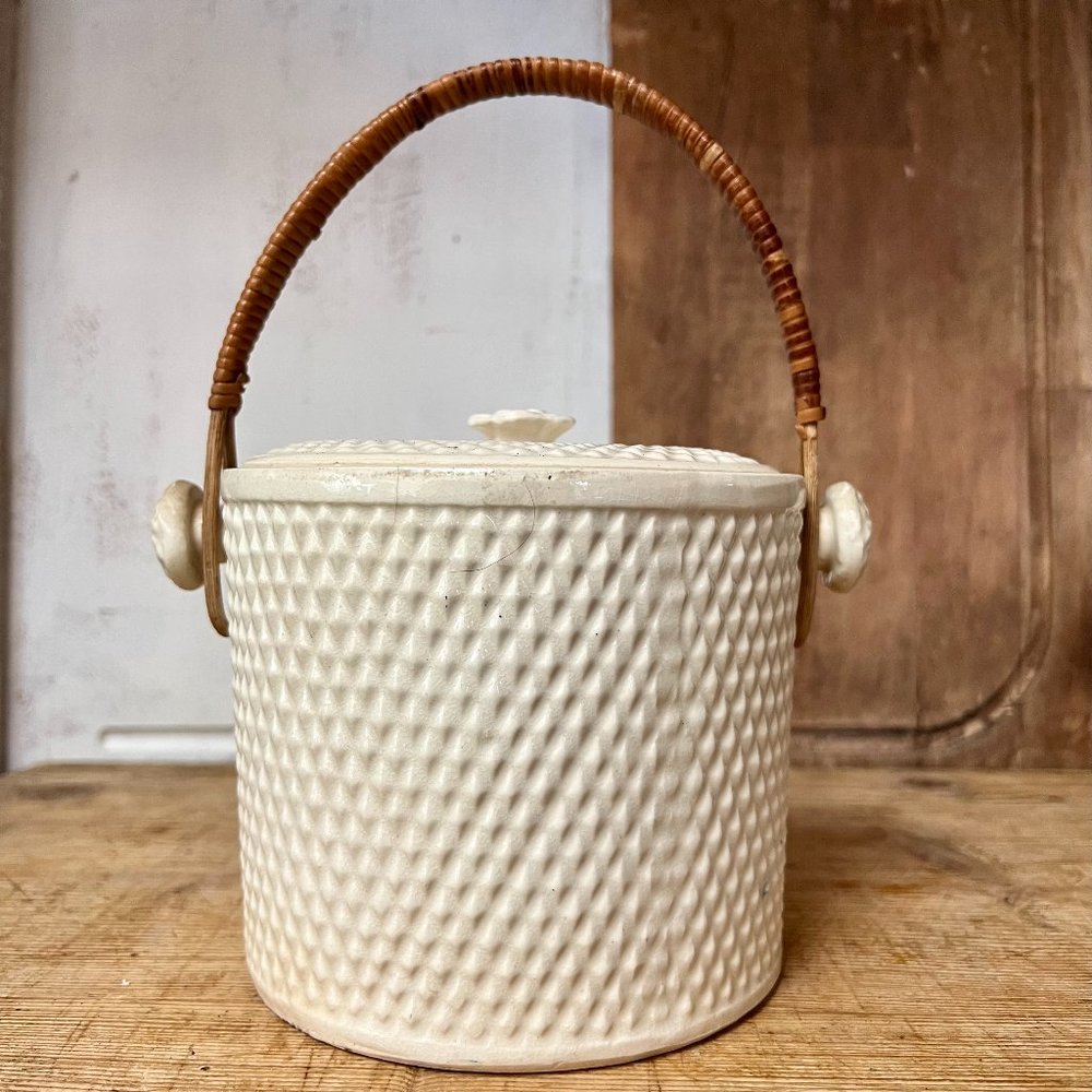 Hand Painted Porcelain Biscuit Basket